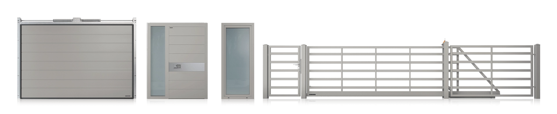 Portails, portes, fenêtres et clôtures dans la même couleur