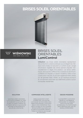 Brises soleil orientables LumiControl