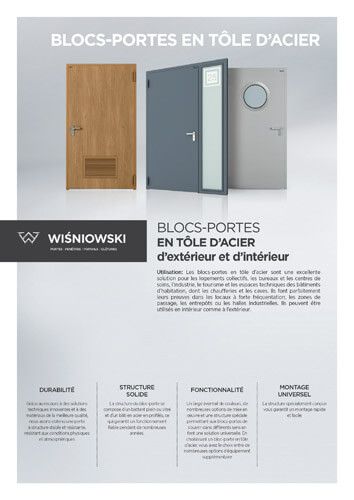 Blocs-portes en tôle d’acier