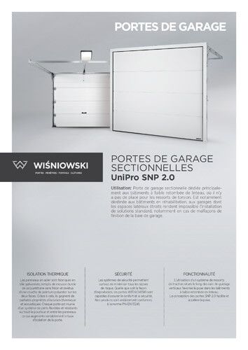 Portes sectionnelles UniPro SNP 2.0