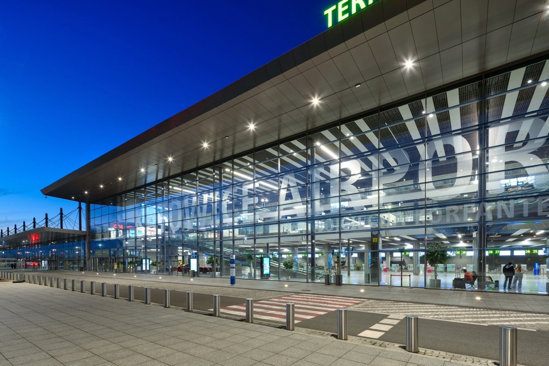 Vitrage à l’aéroport de Pyrzowice