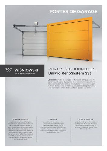 Portes sectionnelles UniPro RenoSystem SSt