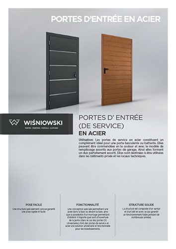 Portes d’ entrée (de service) en acier